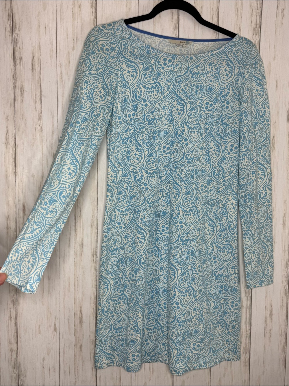 Anthropologie Boden Light Blue Paisley Dress US2